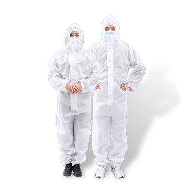 Hospital Non Woven Cleanroom Working Uniform With Hood