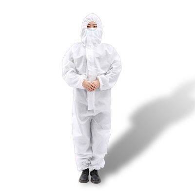 Hospital Non Woven Cleanroom Working Uniform With Hood